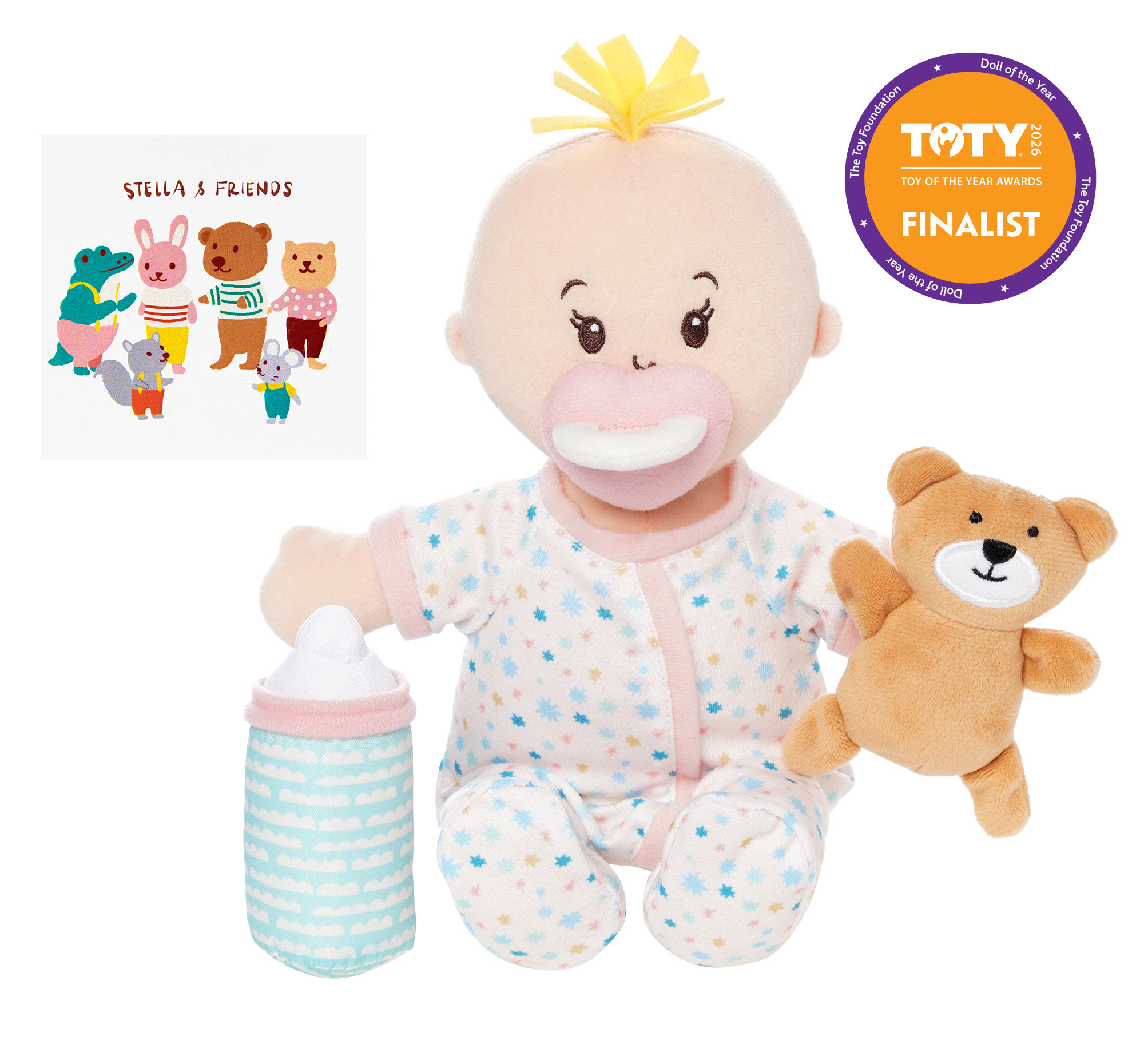 Love, Stella Sleepy Time Set Peach Doll with Blonde Tuft